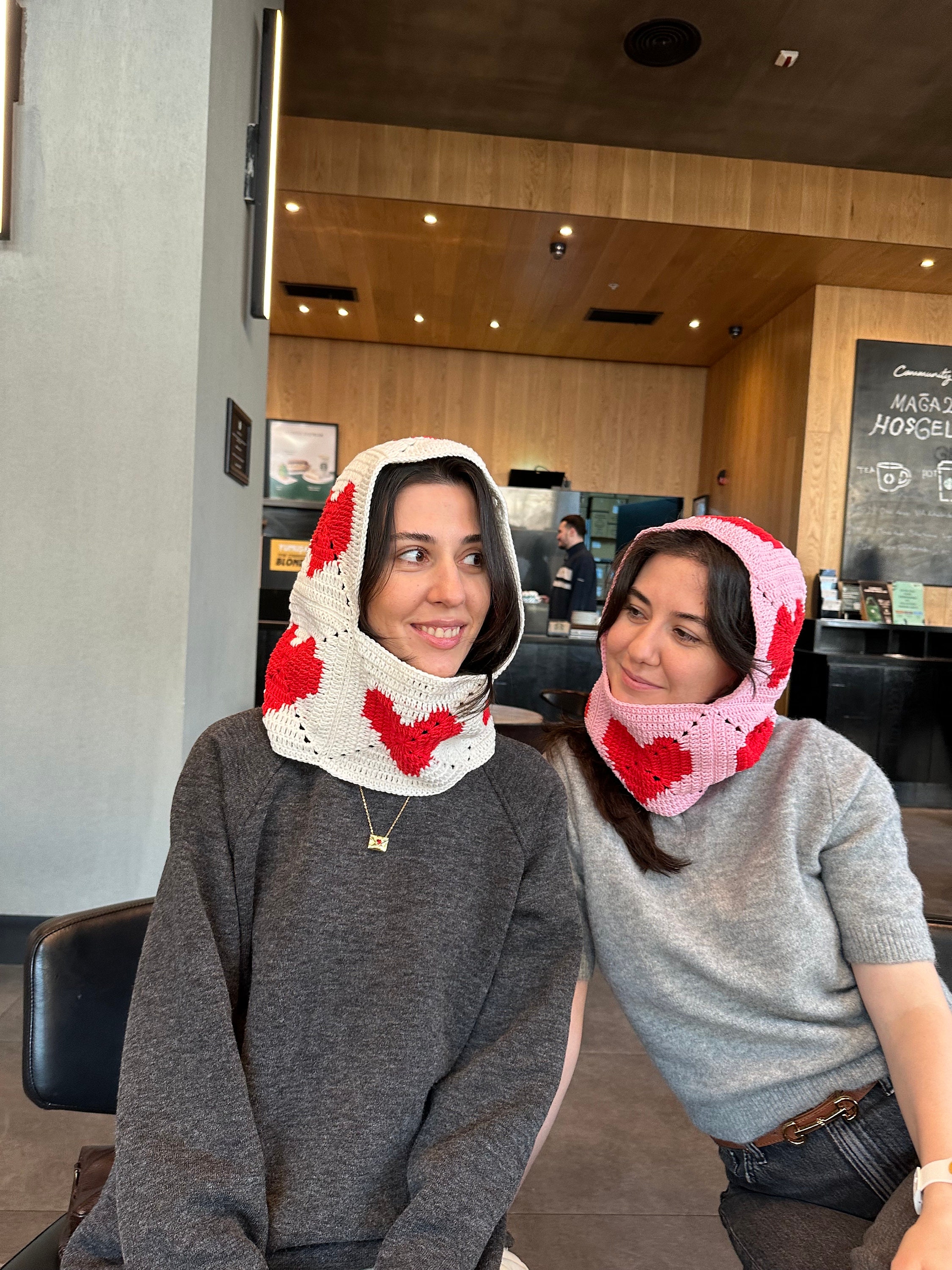 Heart Love Balaclava, Crochet Balaclava, Granny Square Hat, Unisex Balaclava, Valentine Crochetin... — photo 4 of 10