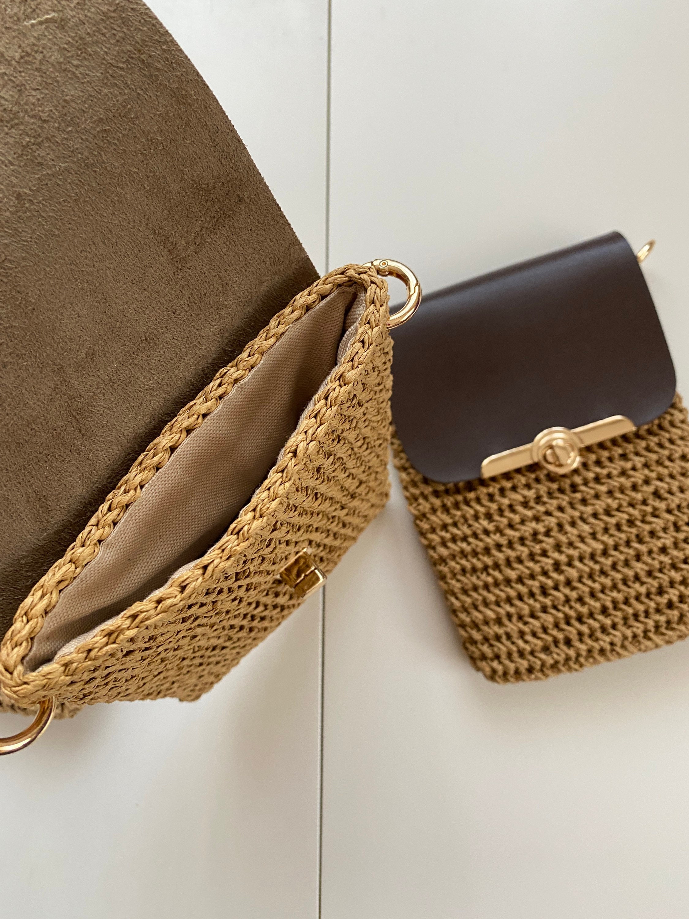 Leather Phone Case, Phone Case Bag Wallet, Luxury Crossbody Bag in Leather, Crochet Bag, Smartpho... — photo 3 of 10