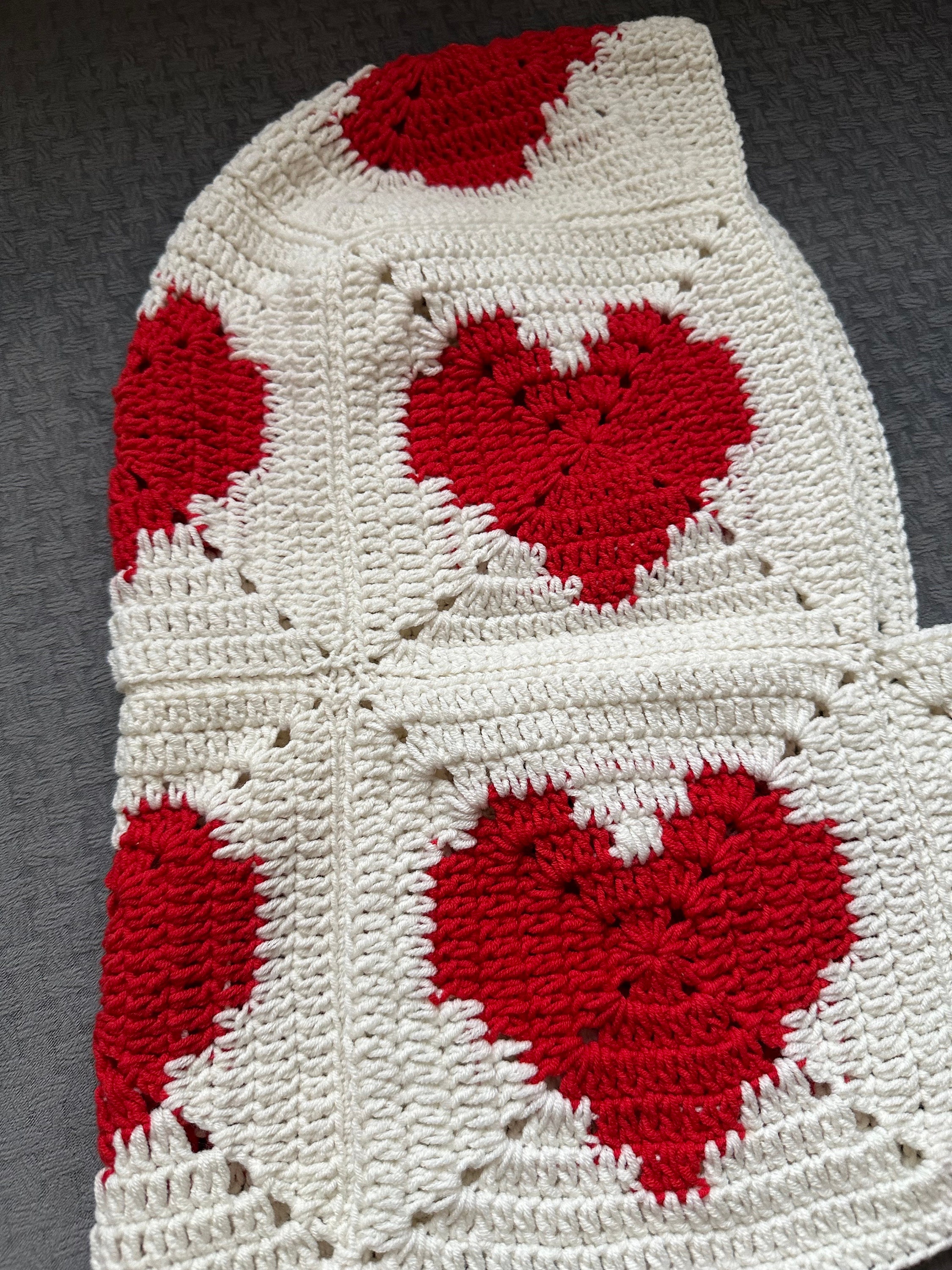 Love Balaclava, Granny Square Hat, Crochet Heart Balaclava, Unisex Balaclava, Valentine Crochetin... — photo 6 of 10