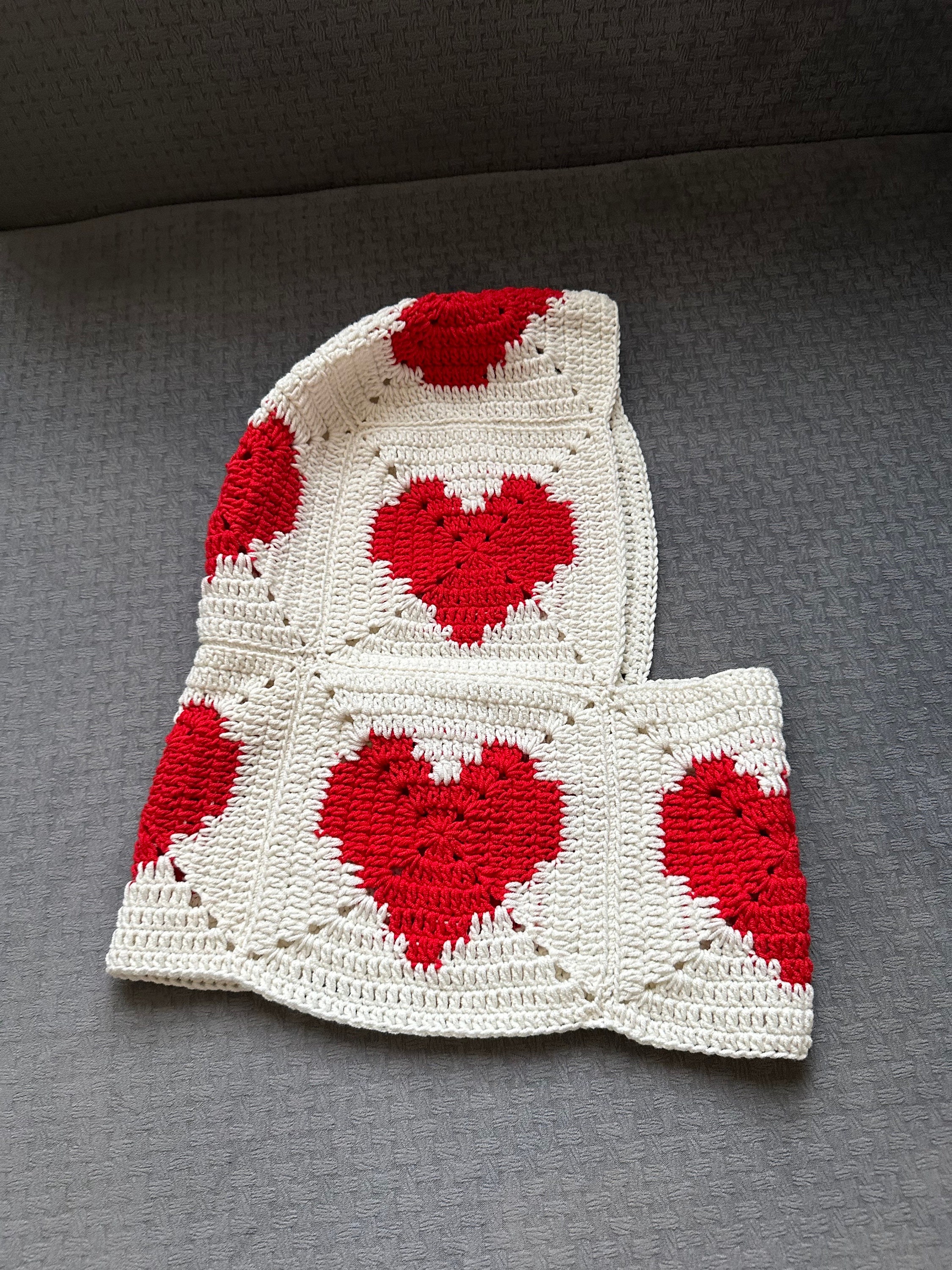 Love Balaclava, Granny Square Hat, Crochet Heart Balaclava, Unisex Balaclava, Valentine Crochetin... — photo 4 of 10