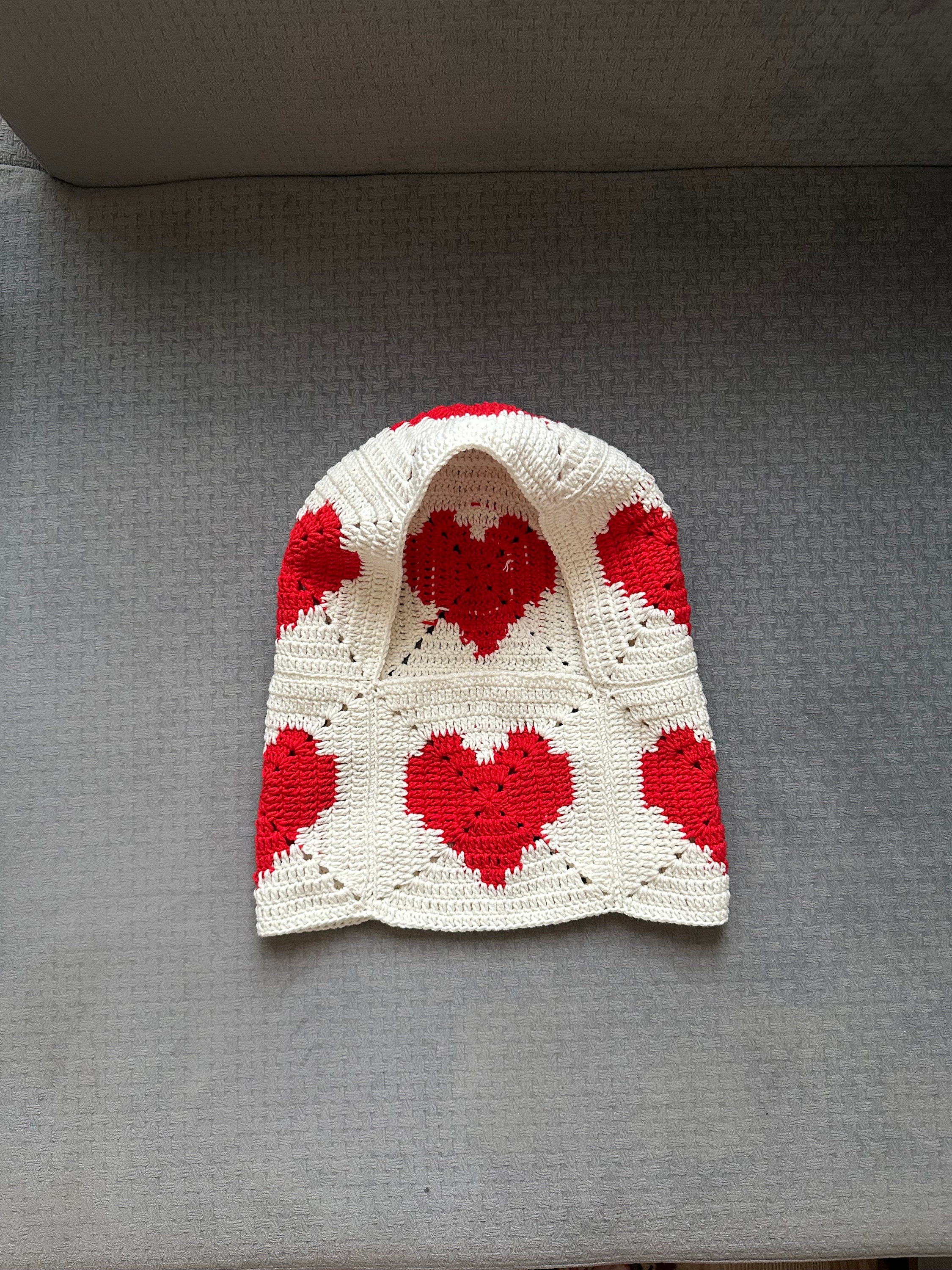 Love Balaclava, Granny Square Hat, Crochet Heart Balaclava, Unisex Balaclava, Valentine Crochetin... — photo 3 of 10