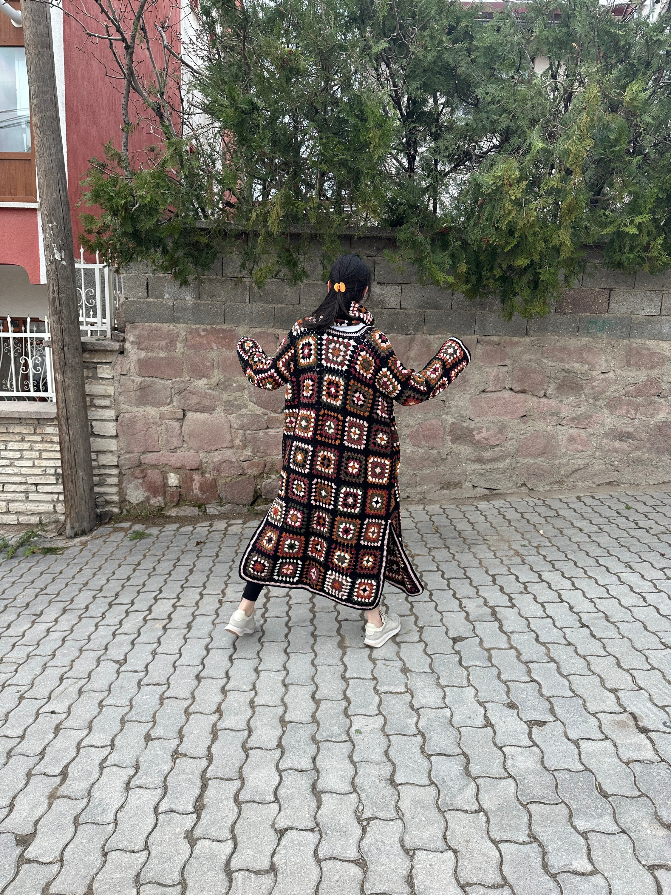 Patchwork Jacket, Granny Square Cardigan, Cardigan & Scarf Set, Boho Jacket, Granny Square Sweate... — photo 2 of 10