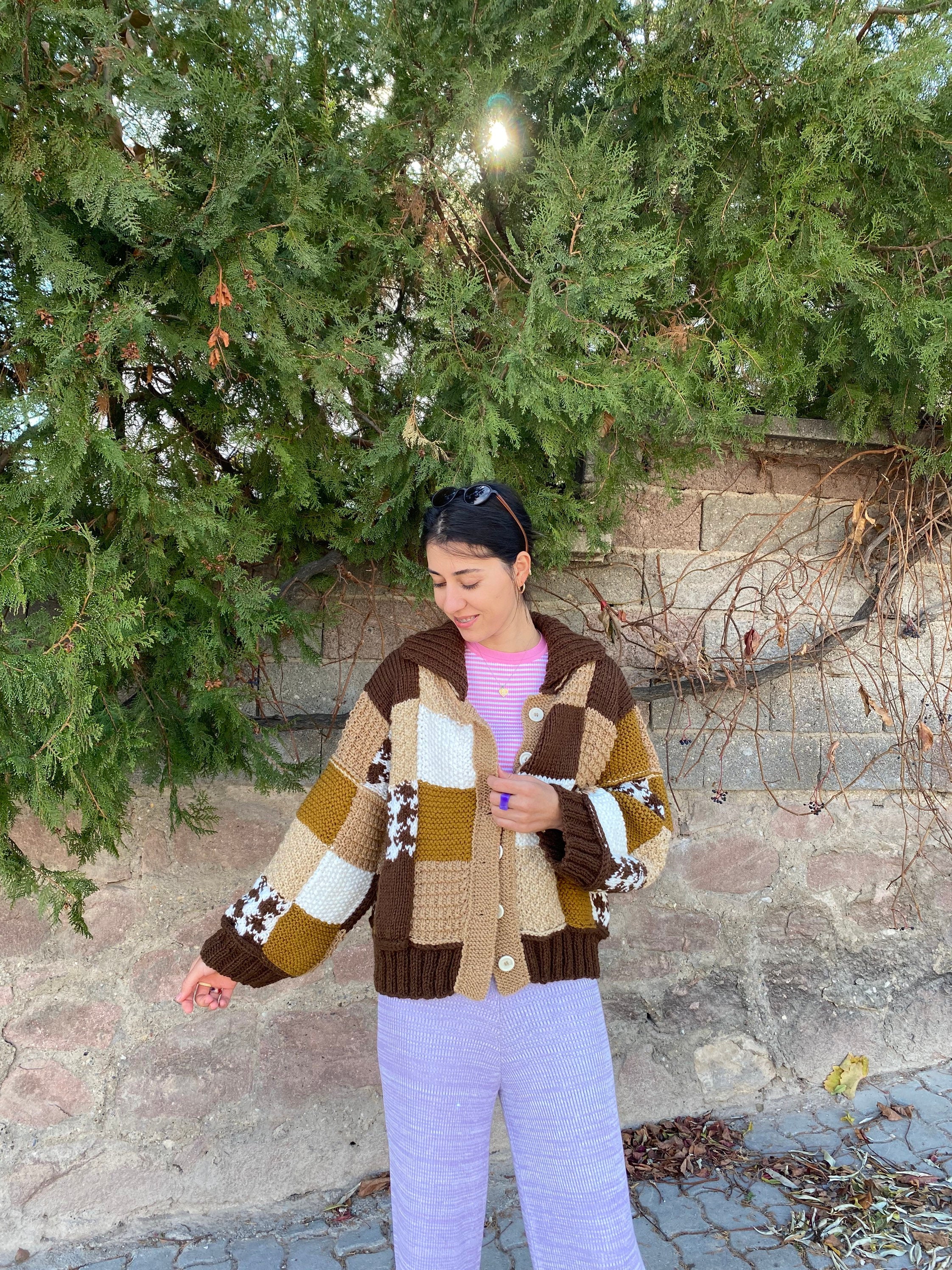 Unique Knit Cardigan, Harry Styles Cardigan, Patchwork Jacket, Harry Styles Sweater, Oversized Me... — photo 2 of 10